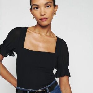 Reformation Constance Top in Black - Size 2
